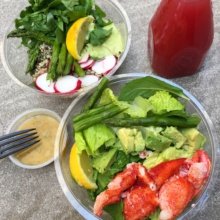 Gluten-free lobster and quinoa salads from Pret a Manger